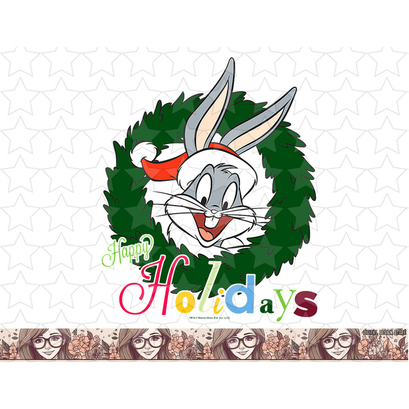 Looney Tunes Holiday Bugs Bunny png, sublimation, digital download .jpg