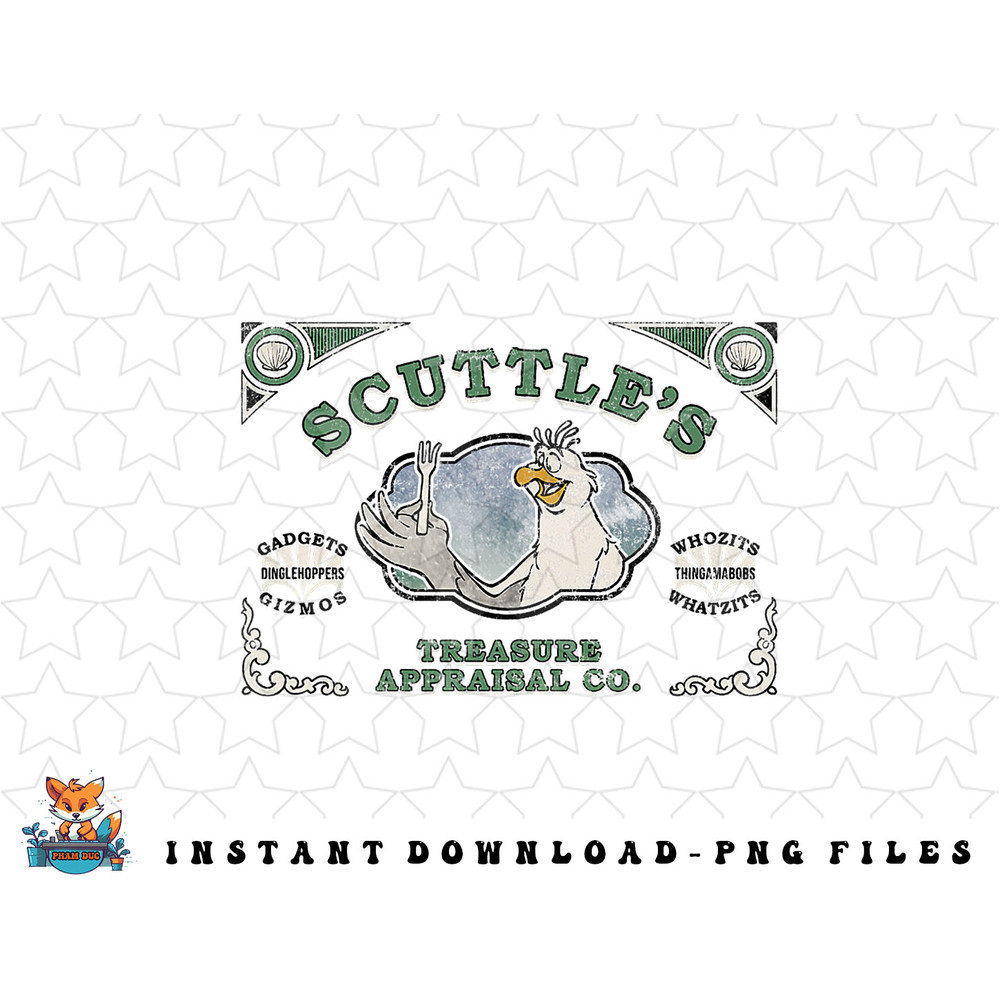Disney The Little Mermaid Scuttles Treasure Appraisal Co. png, sublimation, digital download.jpg
