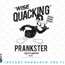 looney tunes daffy duck wise quacking prankster png, sublimation, digital download