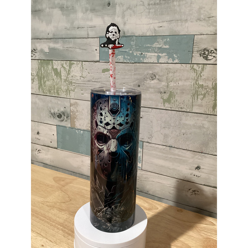Jason Friday The 13th  Tumbler Jason Friday The 13th  Skinny Tumbler Jason Friday The 13th  20oz Skinny Tumbler.png