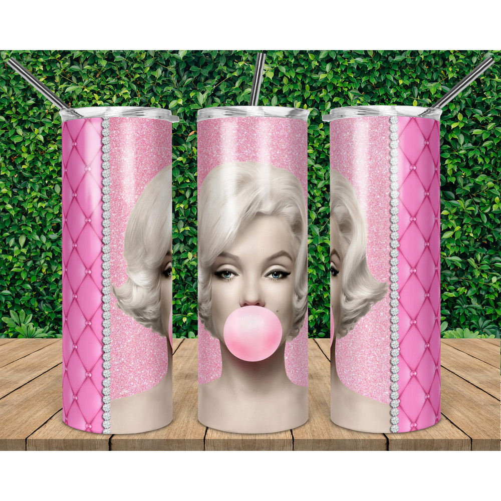 Marilyn Monroe Tumbler, 20oz skinny tumbler, 30oz skinny tumbler.png