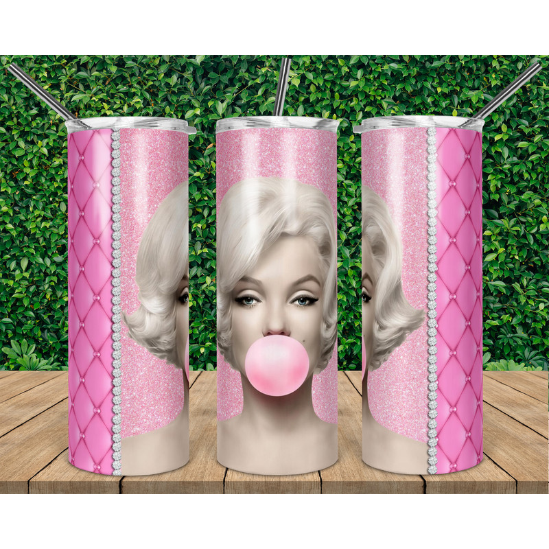 Marilyn Monroe Tumbler, 20oz skinny tumbler, 30oz skinny tumbler.png
