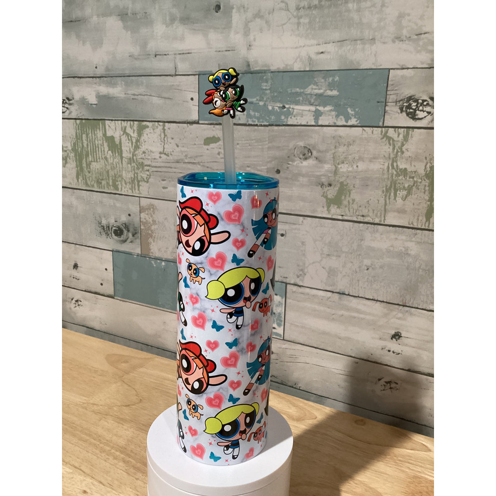 Powerpuff Girls Montage, 20oz skinny tumbler, 30oz skinny tumbler.jpg
