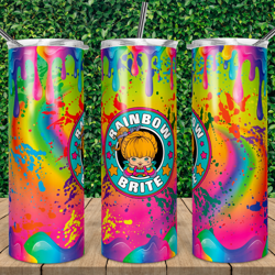 rainbow brite design 3, 20oz skinny tumbler, 30oz skinny tumbler