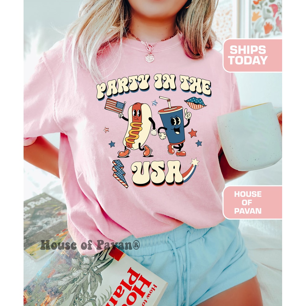 Red White and Blue, America Tee, Fourth of July Shirt T-Shirt, USA shirt, Summer BBQ t-shirt, Comfort Colors® Women's 4th of July, 1776 Tee - 2.jpg