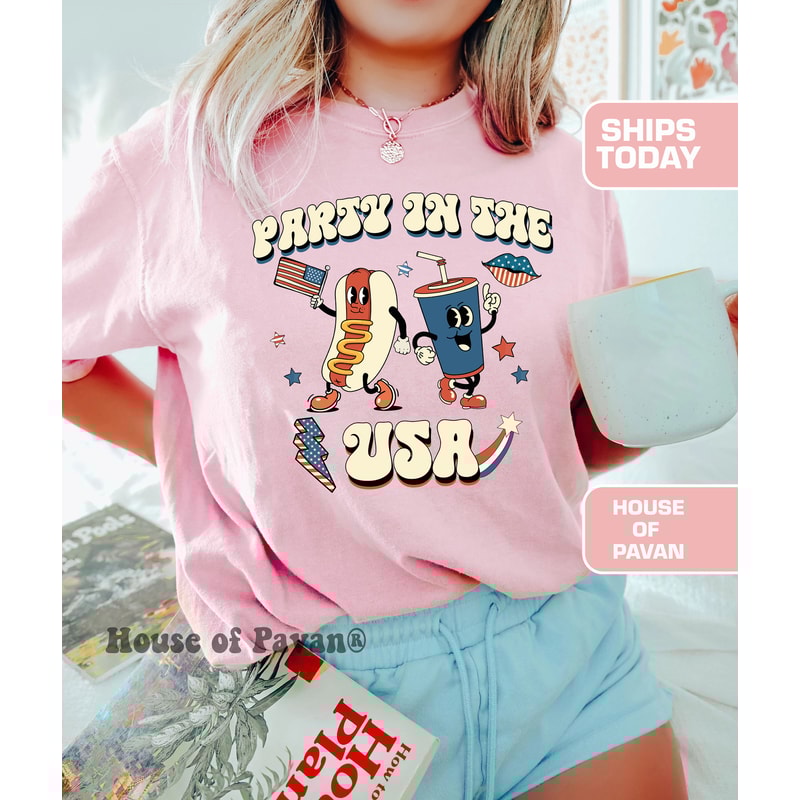 Red White and Blue, America Tee, Fourth of July Shirt T-Shirt, USA shirt, Summer BBQ t-shirt, Comfort Colors® Women's 4th of July, 1776 Tee - 2.jpg