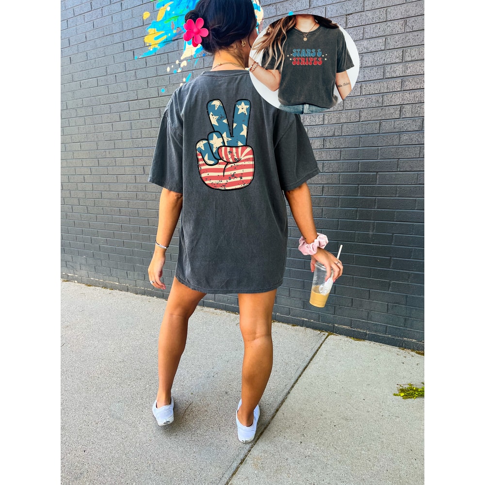 Retro USA Comfort Colors shirt, 4th of July tee, Retro America shirt Womens 4th of July shirt, America Patriotic Shirt, Independence - 2.jpg