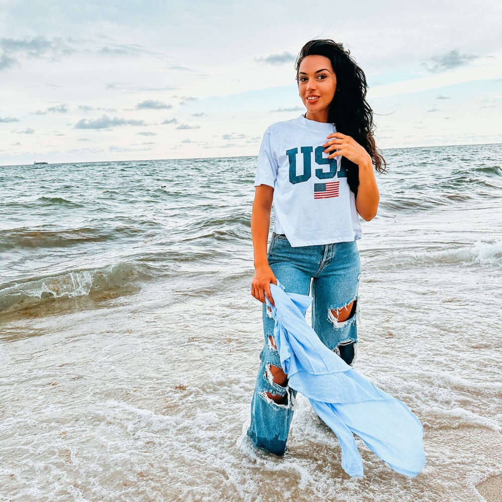 USA Boxy Tee Oversized Cropped Length Shirt, July 4 Graphic Tee, Retro July 4 Shirt, USA Shirt, Patriotic Tee, America Tee, Oversized Tee - 3.jpg