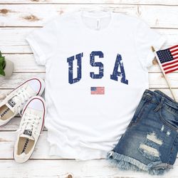 usa distressed shirt t-shirt, 4th of july shirt, patriotic shirt, usa shirt, america shirt, gift for her, cute usa shirt