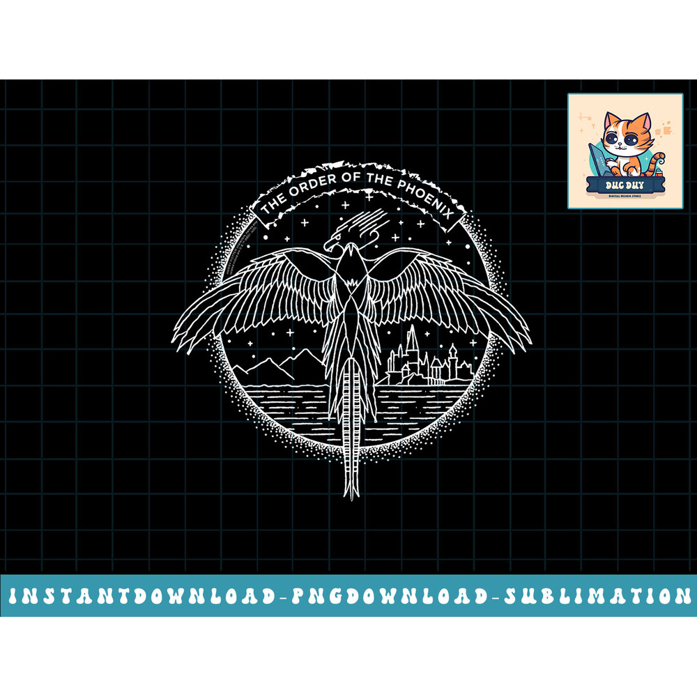 Harry Potter The Order of The Phoenix Circle Line Art png, sublimate, digital download.jpg