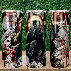 ghostface scream tumbler, ghostface scream skinny tumbler
