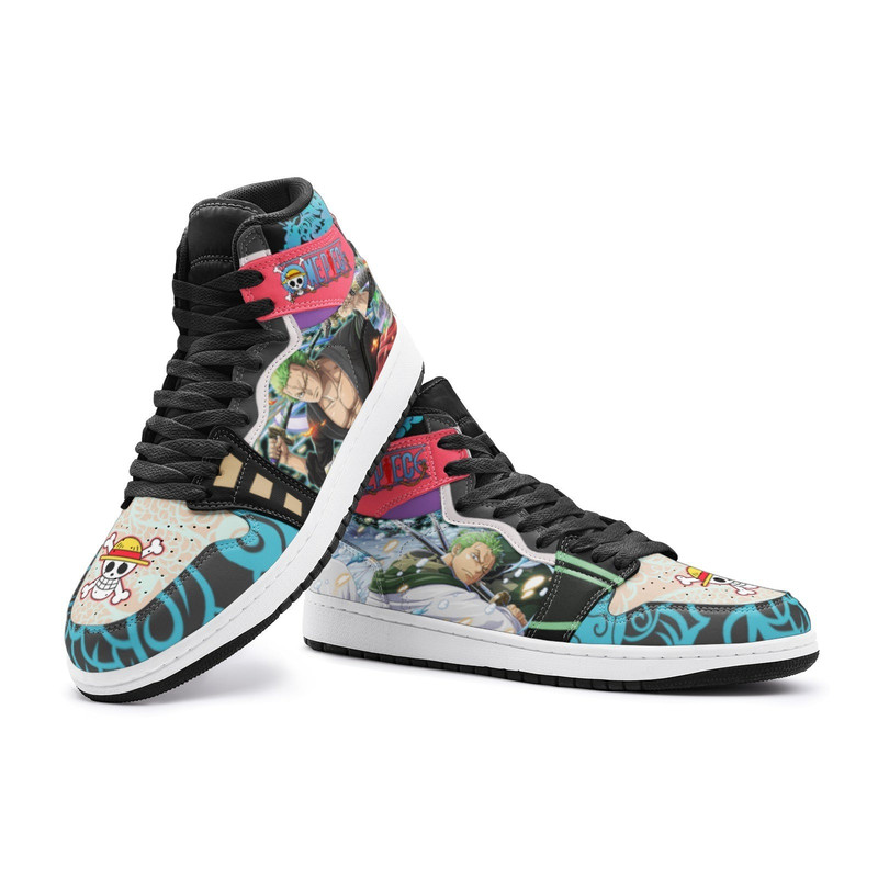 Roronoa Zoro Wano One Piece JD1 Shoes, Roronoa Zoro Wano One Piece Jordan 1 Shoes, Roronoa Zoro Wano One Piece Shoes