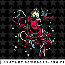 disney the little mermaid sebastian crab lights png, sublimation, digital download