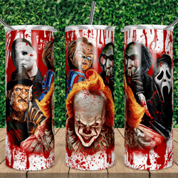 pennywise with tumbler, pennywise with skinny tumbler