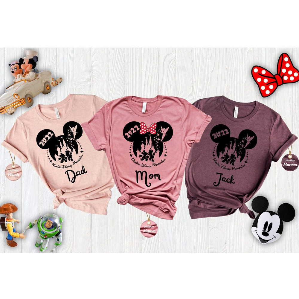 2022 Making Family Memories Shirt, Personalized Minnie and Mickey Outfits, Disneyland Family Matching Shirt, Disneyworld Trip Matching - 1.jpg
