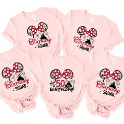 50th birthday shirt, disney birthday squad tee, minnie 50 years old shirt