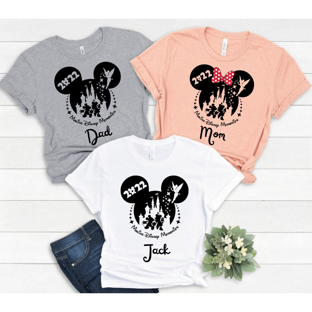 2022 Making Family Memories Shirt, Personalized Minnie and Mickey Outfits, Disneyland Family Matching Shirt, Disneyworld Trip Matching - 2.jpg