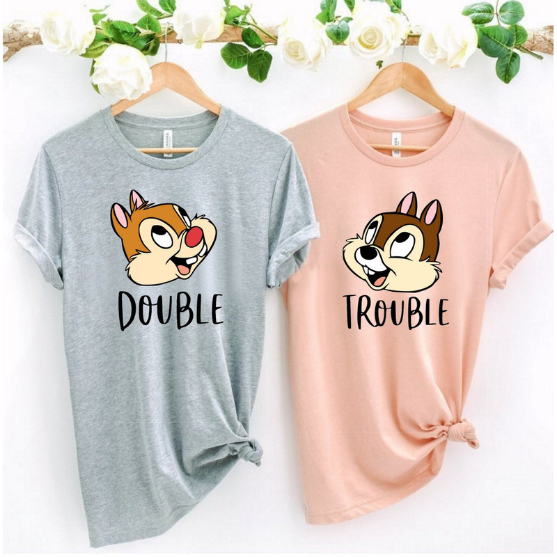 Chip and Dale shirt, Double Trouble Shirt, Disney Couple Shirts, Disney Family Shirts, Valentine's Day Shirt, Disney Vacation shirt - 1.jpg