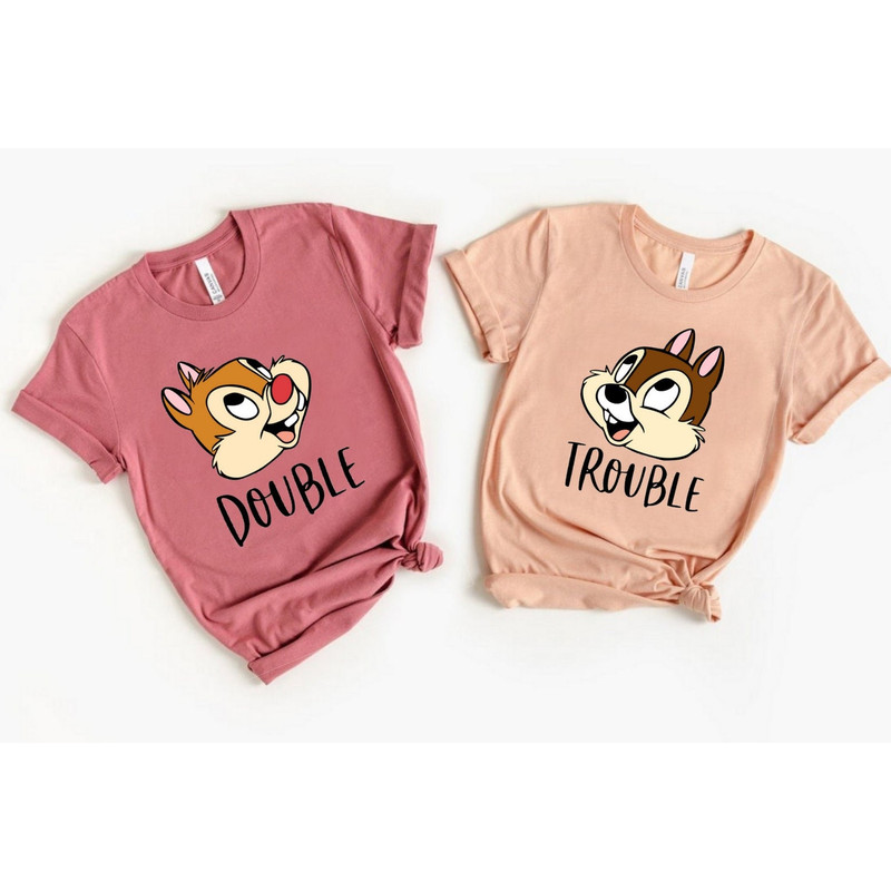 Chip and Dale shirt, Double Trouble Shirt, Disney Couple Shirts, Disney Family Shirts, Valentine's Day Shirt, Disney Vacation shirt - 2.jpg