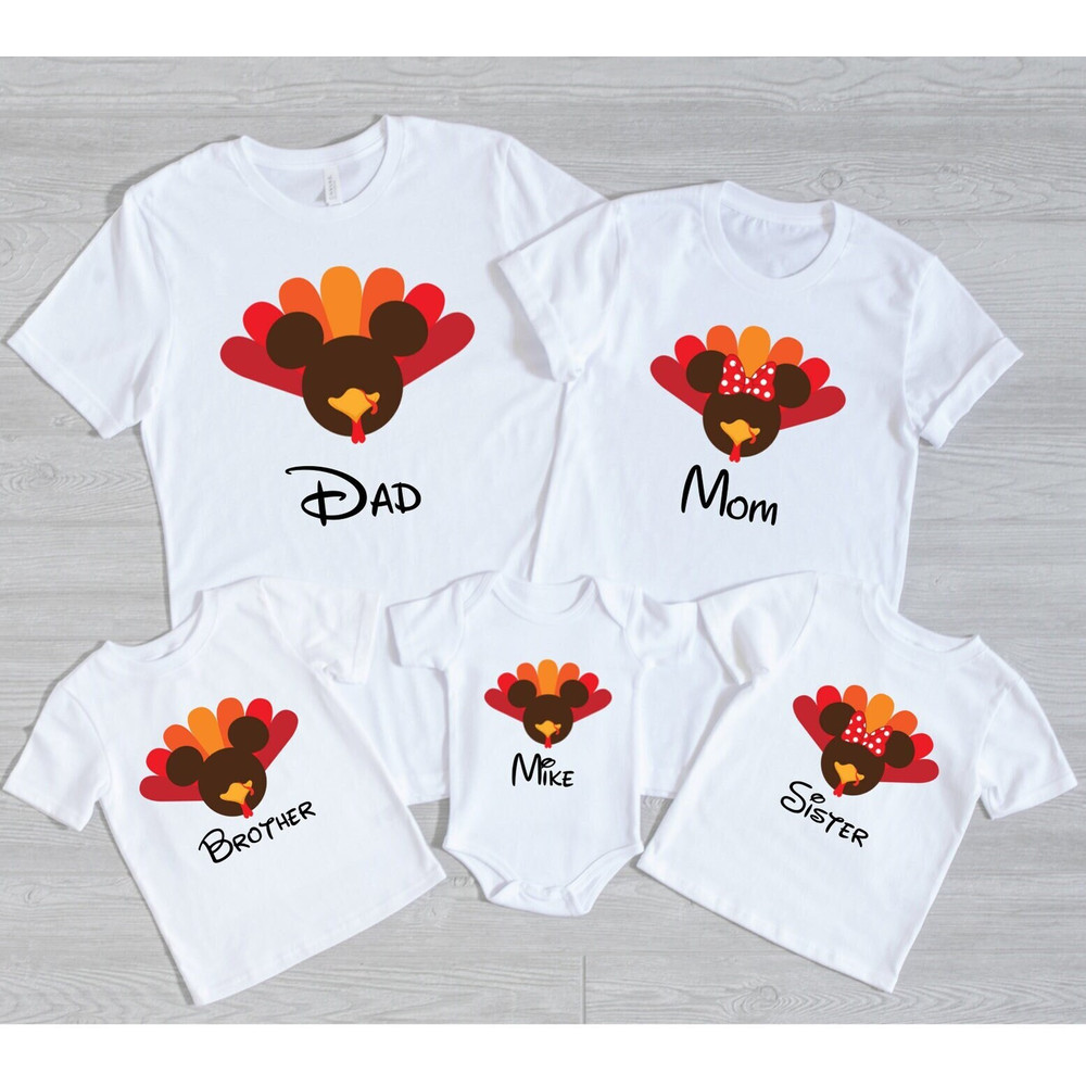 Custom Name Disney Thanksgiving Shirt, Disney Thanksgiving T-shirt , Mickey Minnie Thanksgiving Shirt, Disney T-shirt, Thanksgiving Shirt - 1.jpg