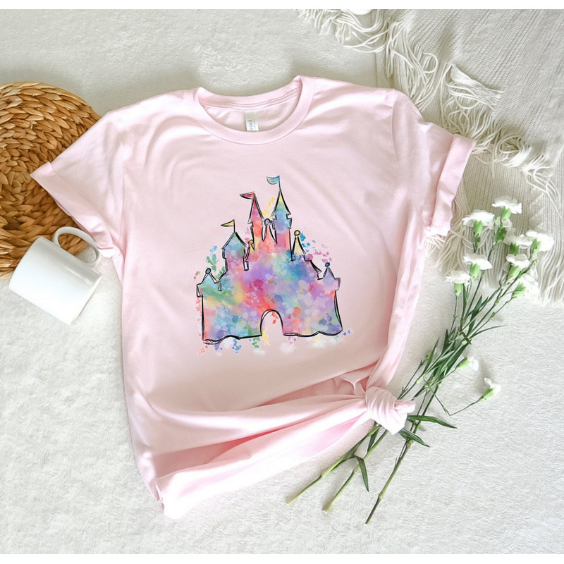 Disney Castle Shirt, Disney Vacation Shirt, Disney Trip Shirt, Disney Family Shirt, Family Vacation Shirt, Disney Watercolor Castle, Disney - 2.jpg