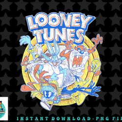 looney tunes group shot escape the logo run png, sublimation, digital download