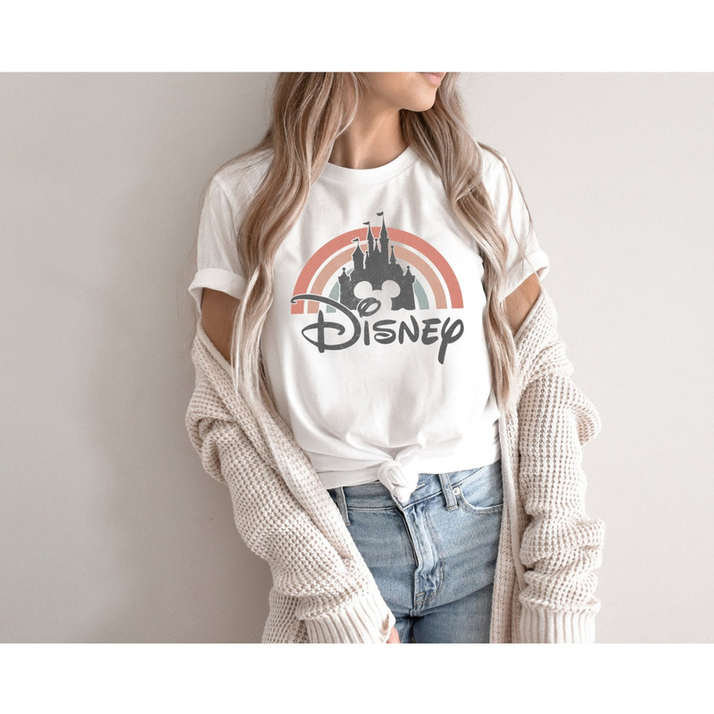 Disney Rainbow Castle Shirt, Disney Vintage ,Disney Family Shirt, Disney Castle Shirt, Disney Retro Shirt,Disneyworld Shirt,Disneyland Shirt - 2.jpg