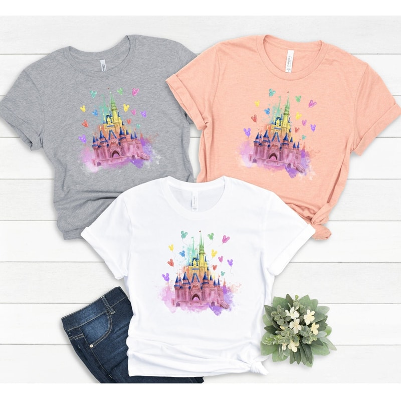 Disney Shirt - Disney Vacation Shirt - Disney Castle Shirt -Disney Sublimation Shirt - Disney Magical Shirt - Watercolor Castle shirt - 2.jpg