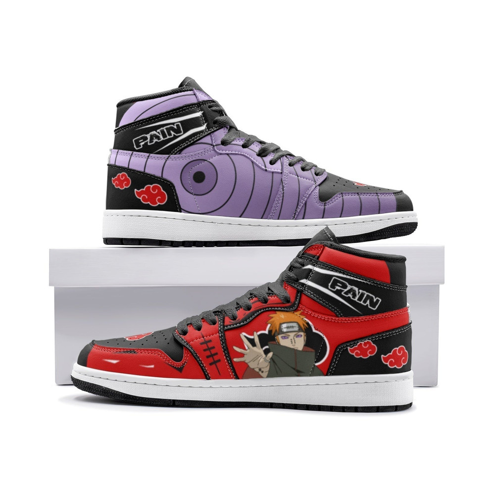 Pain Nagato Akatsuki Naruto JD1 Shoes, Pain Nagato Akatsuki Naruto Jordan 1 Shoes, Pain Nagato Akatsuki Naruto Shoes