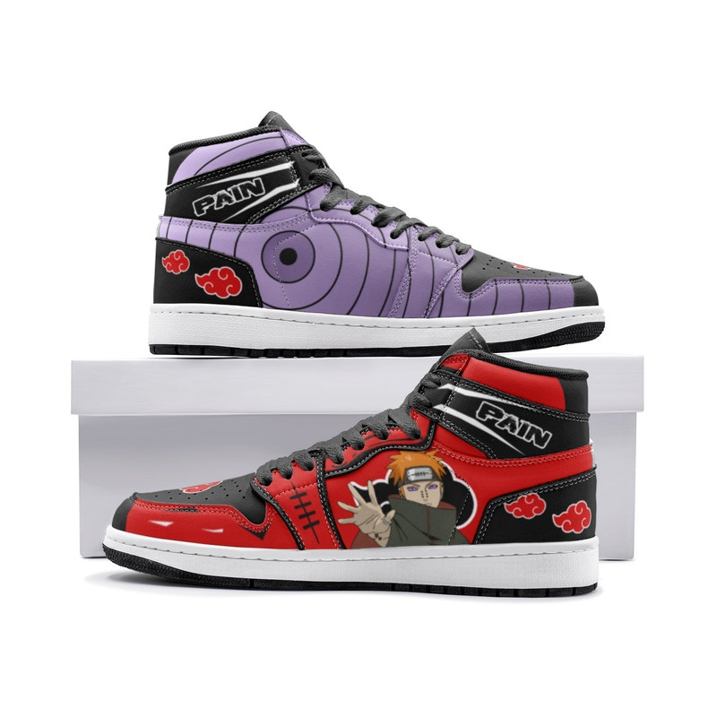 Pain Nagato Akatsuki Naruto JD1 Shoes, Pain Nagato Akatsuki Naruto Jordan 1 Shoes, Pain Nagato Akatsuki Naruto Shoes