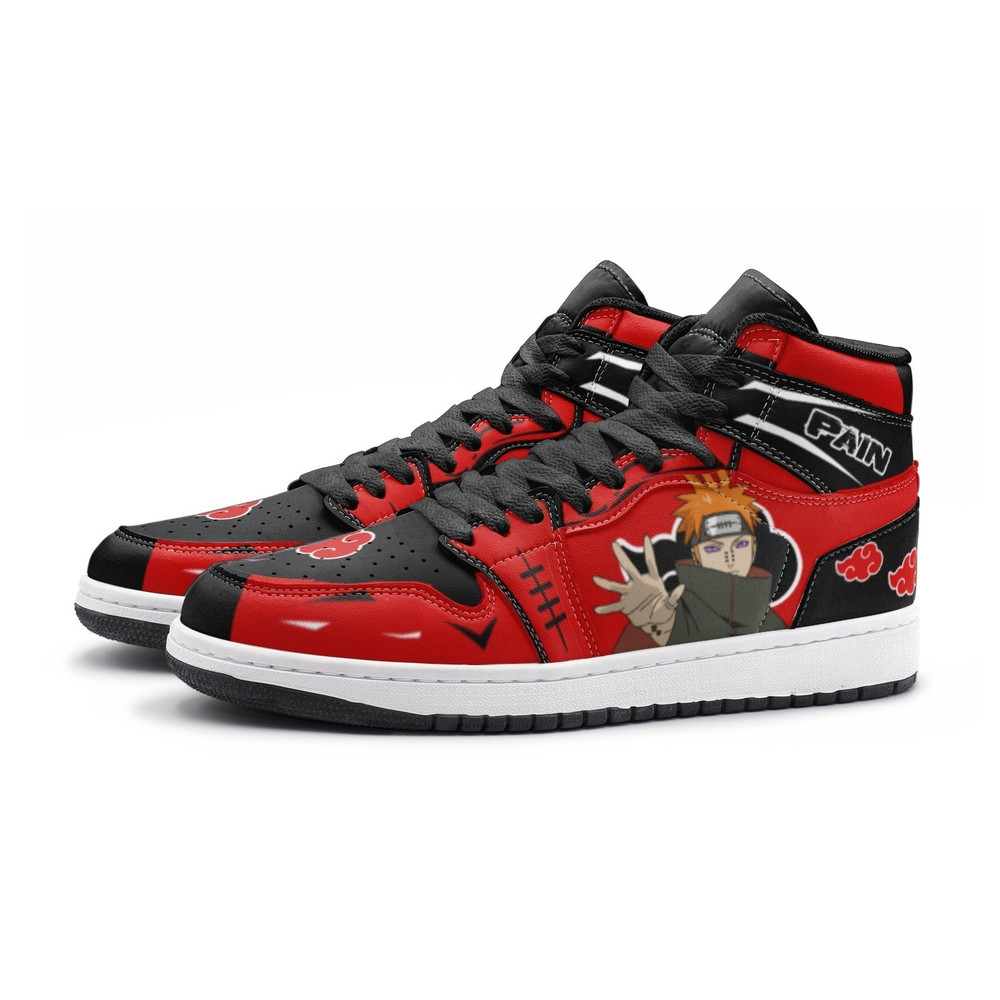 Pain Nagato Akatsuki Naruto JD1 Shoes, Pain Nagato Akatsuki Naruto Jordan 1 Shoes, Pain Nagato Akatsuki Naruto Shoes