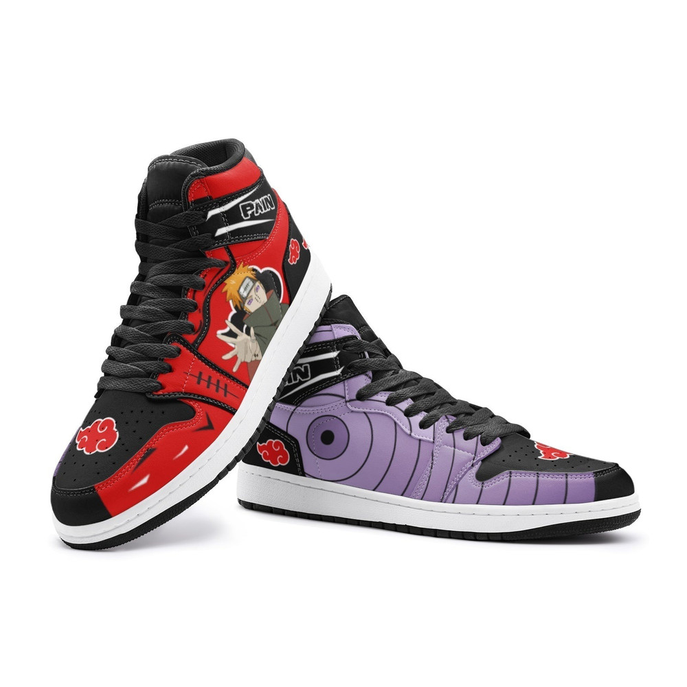 Pain Nagato Akatsuki Naruto JD1 Shoes, Pain Nagato Akatsuki Naruto Jordan 1 Shoes, Pain Nagato Akatsuki Naruto Shoes