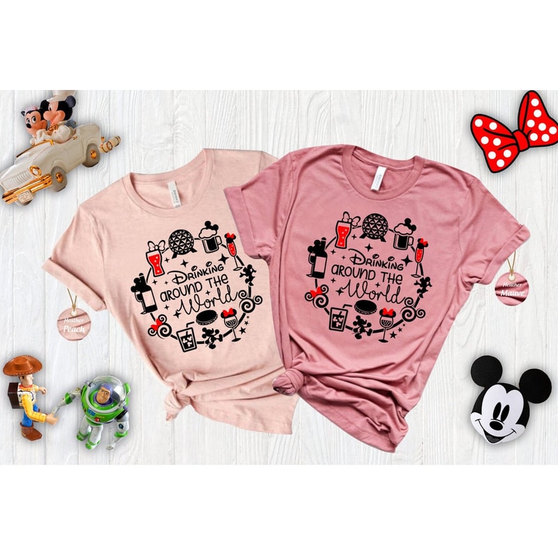 Drinking Around The World T-shirt, Disney Family and couple tshirt, Funny Drinking Shirt, Inspiration Epcot Food and Wine Festival, tee fun - 2.jpg