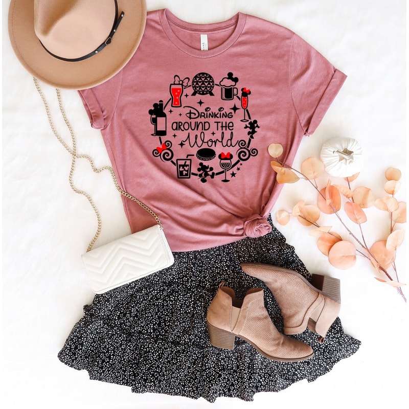 Drinking Around The World T-shirt, Disney Family and couple tshirt, Funny Drinking Shirt, Inspiration Epcot Food and Wine Festival, tee fun - 4.jpg