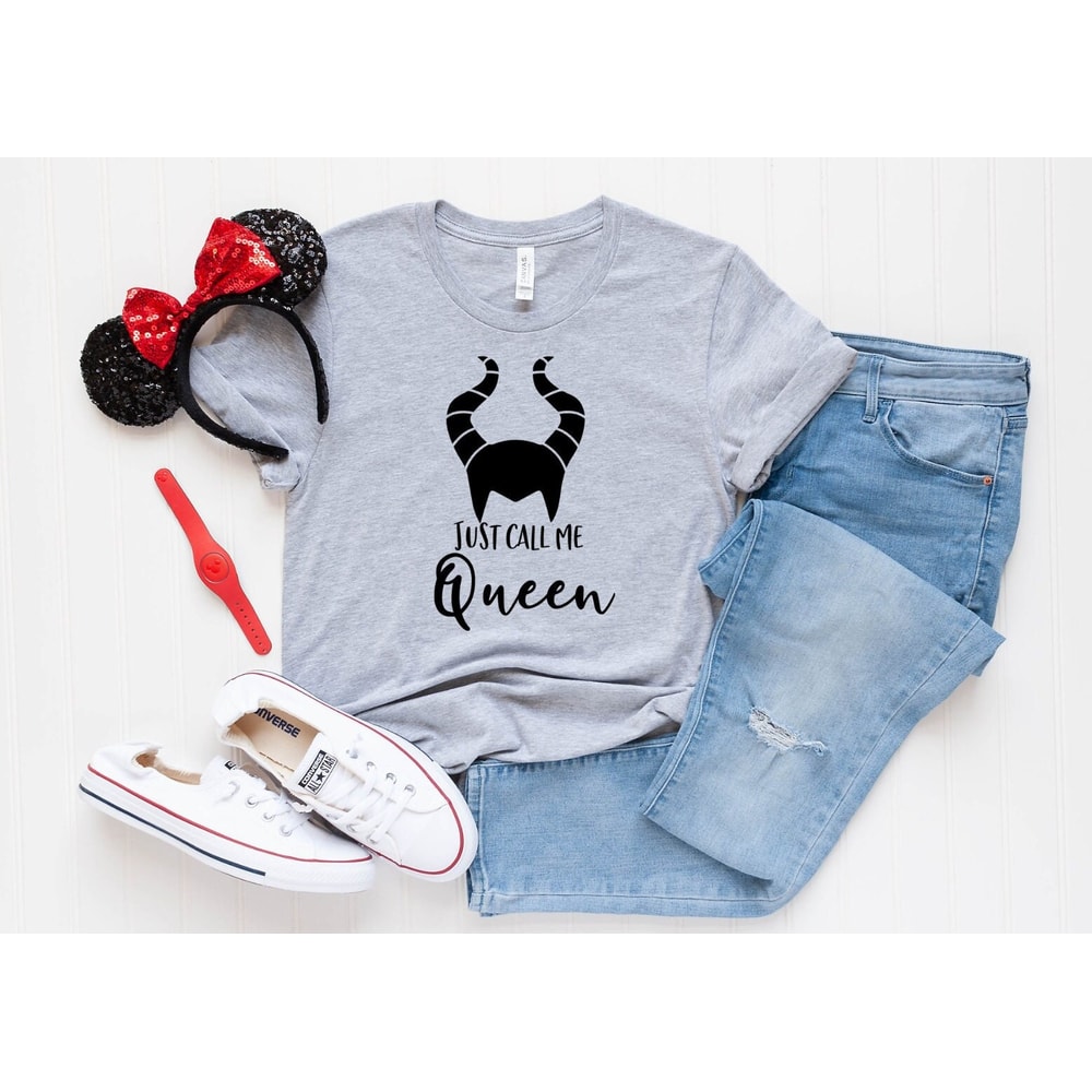 Just Call me Queen Maleficent Disney Villains Shirt For Women, Disneyworld Villains Character Shirts, Disney Trip Matching Shirt, Women Tee - 2.jpg