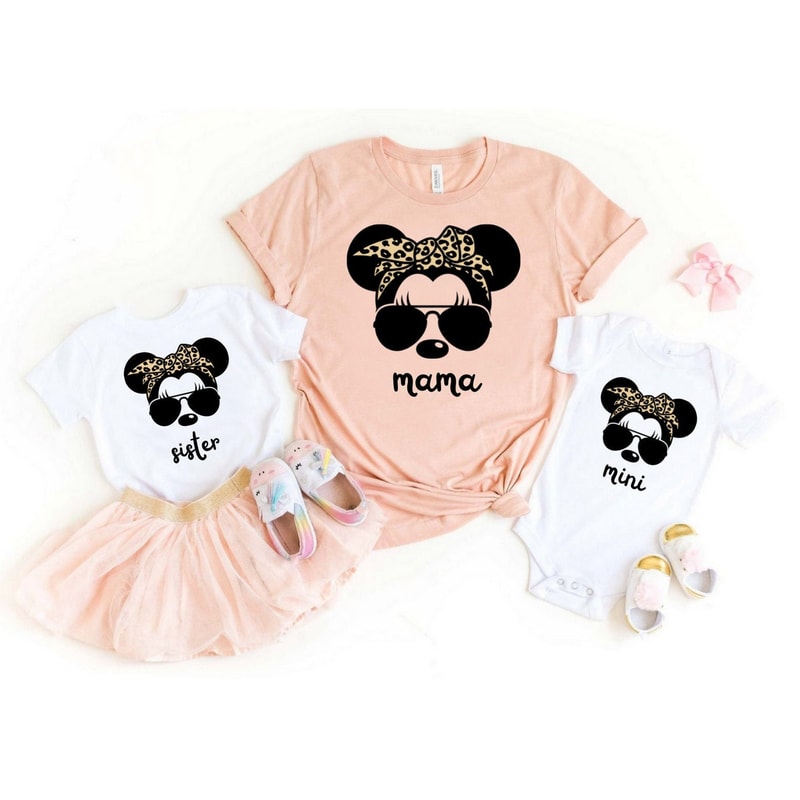 Leopard Mama, Sister And Mini Shirt, Disney Mama And Me T Shirt, Disney mama shirt,Mothers Day Shirt, Minnie Mama And Daughter Tee - 1.jpg
