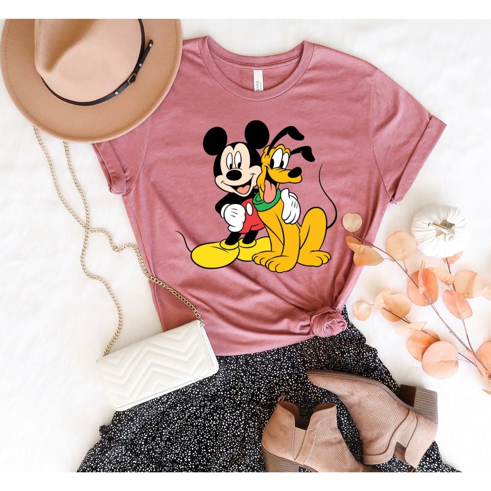 Mickey And Pluto T-Shirt, Disney Mickey Mouse Shirt, Pluto Shirt, Mickey And Pluto Friends Shirt, Gift Shirt For Friend, Disney Trip Shirt - 2.jpg