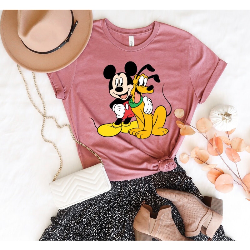 Mickey And Pluto T-Shirt, Disney Mickey Mouse Shirt, Pluto Shirt, Mickey And Pluto Friends Shirt, Gift Shirt For Friend, Disney Trip Shirt - 2.jpg