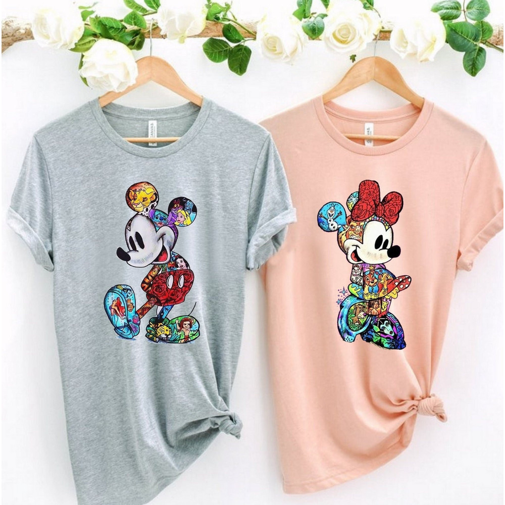 Mickey Sketch, Minnie Sketch, Vintage Mickey Minnie, Disney Family Vacation, Mickey Shirt, Disney Kids shirt, Disneyworld Shirt - 1.jpg