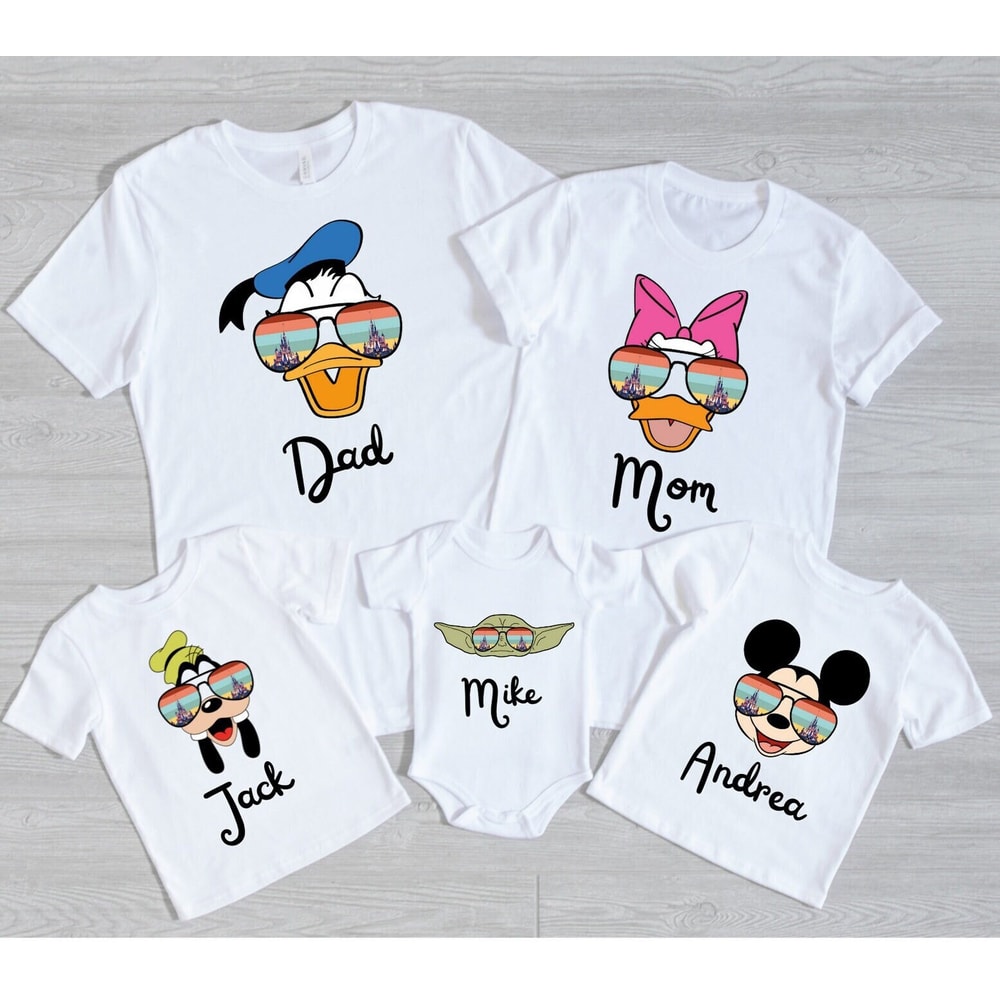Personalized Disney Character T-shirt, Disney Custom Shirts, Disney Vacation Tee, Disney Trip Shirt, Mickey Minnie Shirt, Gift For Family - 1.jpg