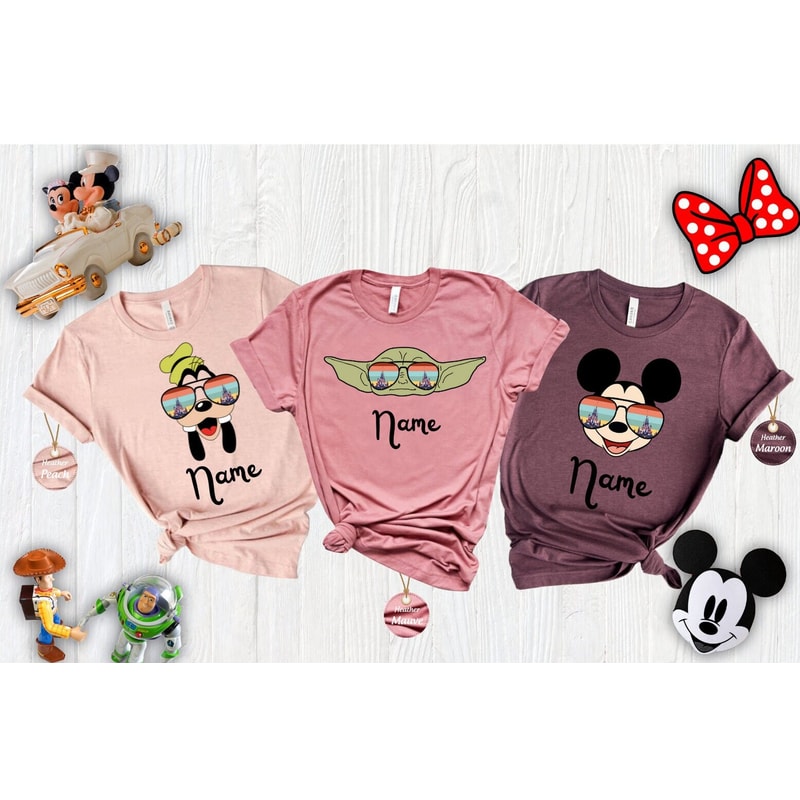 Personalized Disney Character T-shirt, Disney Custom Shirts, Disney Vacation Tee, Disney Trip Shirt, Mickey Minnie Shirt, Gift For Family - 2.jpg
