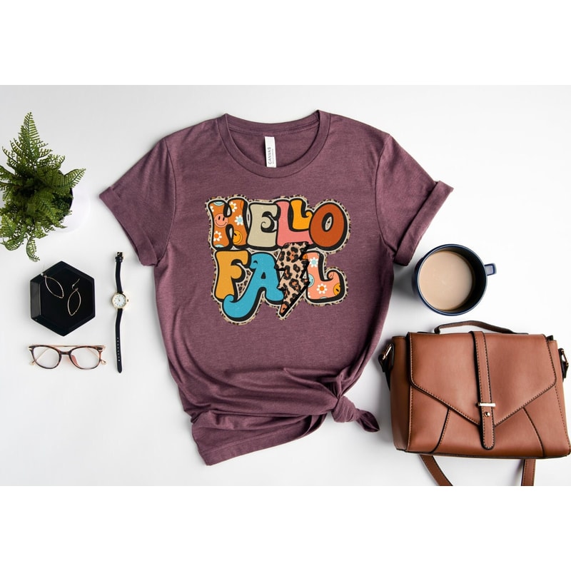 Retro Hello Fall Shirt, Weather Shirt, Hippie Fall Shirt, Groovy Fall Shirt Gifts, Thanksgiving Crewneck Shirt, Cool Fall Shirt - 6.jpg