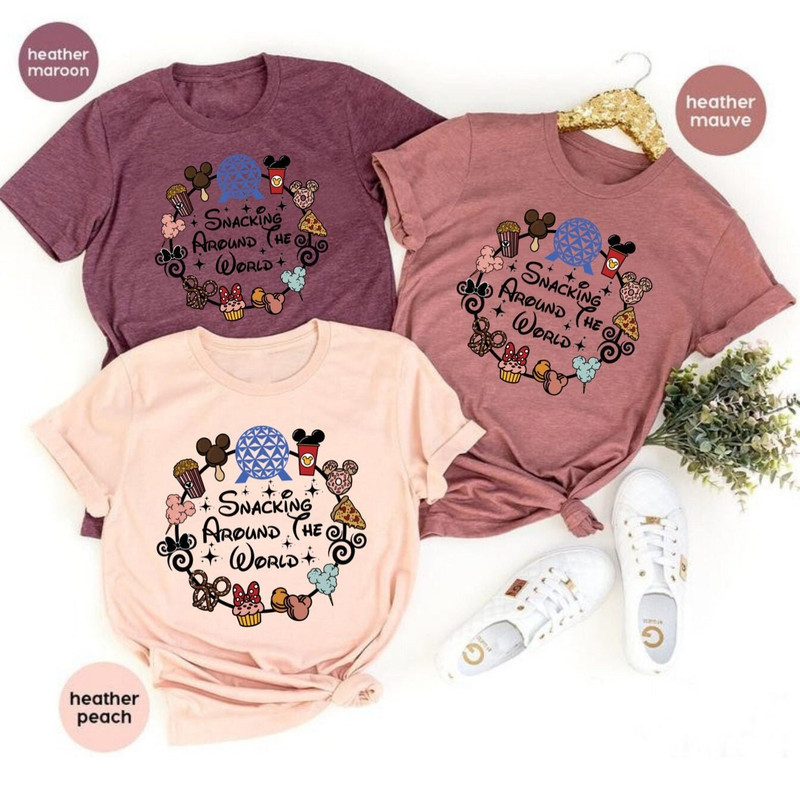 Snacking Around the World Shirt, Disney Snacks Shirt, Magic Kingdom Snacking Shirt, Disney Snacking Shirt, Epcot shirt, Disneyworld shir - 1.jpg