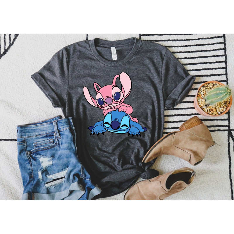 Stitch Disney Shirt, Stitch and Angel Shirt, Disneyland Shirt, Stitch Couple Shirt, Disney Trip Shirt, Disney Vacation Shirt, Disney Shirt - 1.jpg