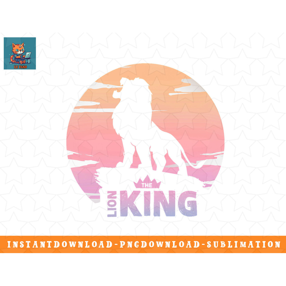 Disney The Lion King Live Action Sunset Pride Rock Poster png, sublimation, digital download.jpg