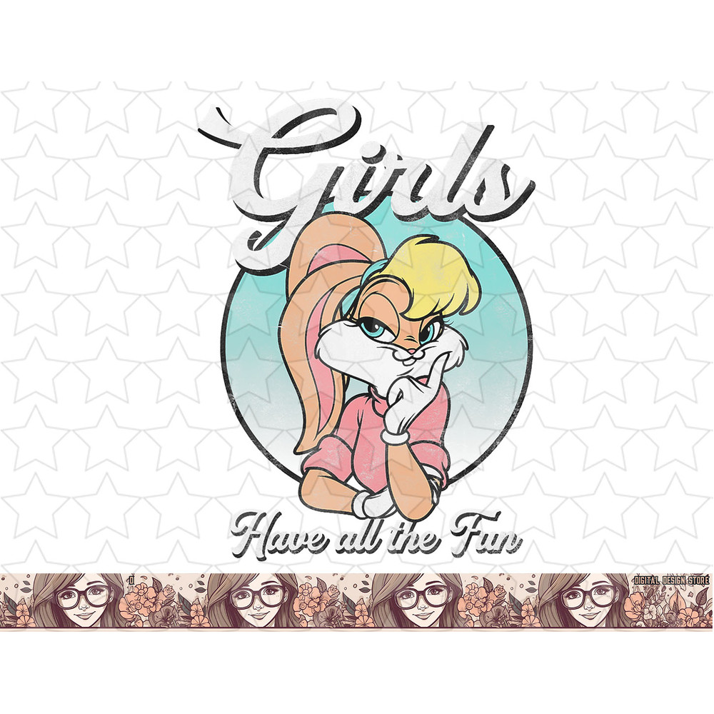 Looney Tunes Lola Bunny Portrait Girls Just Wanna Have Fun png, sublimation, digital download .jpg