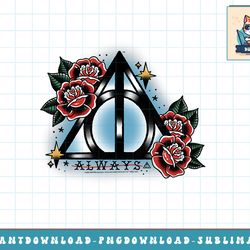 kids harry potter deathly hallows floral triangle art youth png, sublimate, digital download