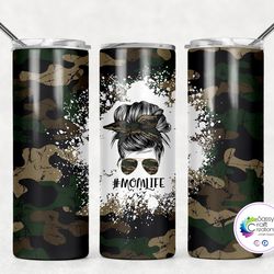 mom life camo tumbler, mom life camo skinny tumbler
