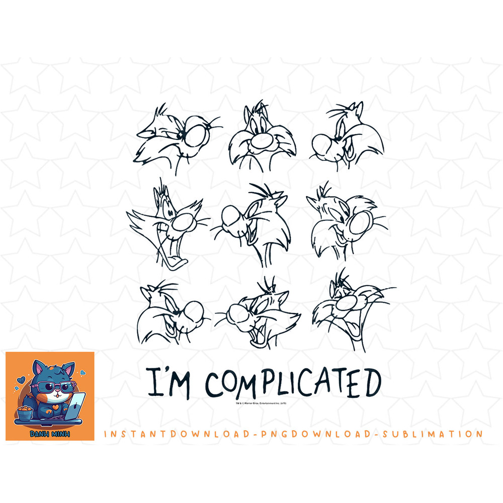 Looney Tunes Sylvester Complicated png, sublimation, digital download.jpg