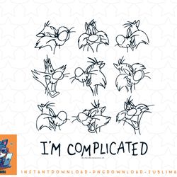looney tunes sylvester complicated png, sublimation, digital download